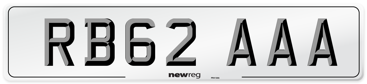 RB62 AAA Number Plate from New Reg